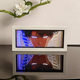 Attack on Titan Levi Ackerman Survey Corps Portrait anime light box — lit, front view
