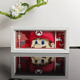 Mario Super plumber with wrench anime light box — unlit, design detail