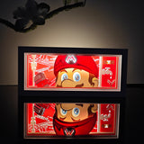 Mario Super plumber with wrench anime light box — dark room atmospheric