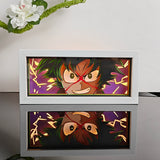 My Hero Academia Izuku Midoriya Deku Angry Full Cowl anime light box — lit, front view