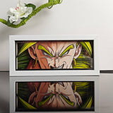 Dragon Ball Broly Legendary Super Saiyan Face anime light box — unlit, design detail