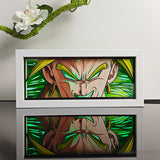 Dragon Ball Broly Legendary Super Saiyan Face anime light box — lit, front view