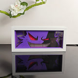Pokemon Gengar spooky grin shadow box anime light box — unlit, design detail