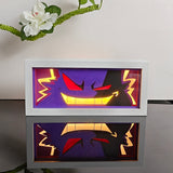 Pokemon Gengar spooky grin shadow box anime light box — lit, front view