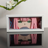 Darling in the Franxx Zero Two Peeking Eyes Close-up anime light box — unlit, design detail