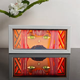 Darling in the Franxx Zero Two Peeking Eyes Close-up anime light box — lit, front view