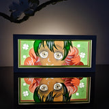 Demon Slayer Mitsuri Kanroji Peeking Paper Art anime light box — dark room atmospheric