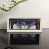 Death Note L Lawliet Close-Up Portrait anime light box — unlit, design detail