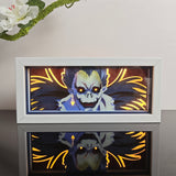 Death Note Shinigami Ryuk close-up portrait anime light box — lit, front view