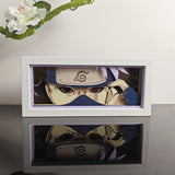 Naruto Kakashi Hatake revealing his Sharingan anime light box — unlit, design detail