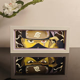 Naruto Kakashi Hatake revealing his Sharingan anime light box — lit, front view