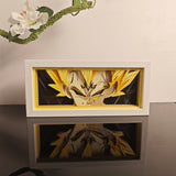 Dragon Ball Majin Vegeta Super Saiyan Portrait anime light box — unlit, design detail