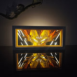 Dragon Ball Majin Vegeta Super Saiyan Portrait anime light box — dark room atmospheric