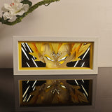 Dragon Ball Majin Vegeta Super Saiyan Portrait anime light box — lit, front view