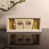 One-Punch Man Saitama's bored face and fists anime light box — unlit, design detail