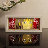 Spirited Away Haku with Soot Sprites Portrait anime light box — lit, front view