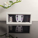 Spirited Away No-Face with Boh and Soot Sprite anime light box — unlit, design detail