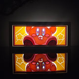 Kirby Cute peeking with stars anime light box — dark room atmospheric