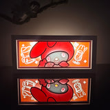 Sanrio My Melody Pink Lamp anime light box — dark room atmospheric