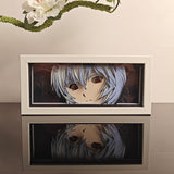 Neon Genesis Evangelion Rei Ayanami face close-up portrait anime light box — unlit, design detail