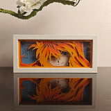 Neon Genesis Evangelion Asuka Langley Soryu face portrait anime light box — unlit, design detail