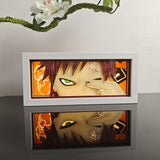 Naruto Gaara of the Sand love kanji anime light box — lit, front view
