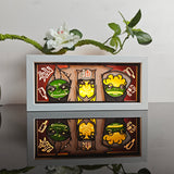Naruto Jiraiya Legendary Sannin Sage Mode anime light box — lit, front view
