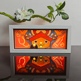 One Piece Doctor Tony Tony Chopper with supplies anime light box — lit, front view