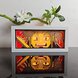 My Hero Academia Villain Himiko Toga with manic smile anime light box — lit, front view