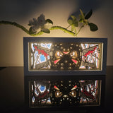 Friday the 13th Jason Voorhees hockey mask horror scene anime light box — dark room atmospheric