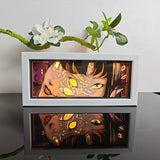 Demon Slayer Daki Upper Moon Six Close Up anime light box — lit, front view