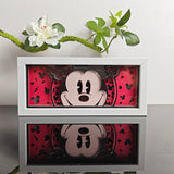 Disney Mickey Mouse Face with Red Background anime light box — unlit, design detail