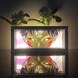 Inuyasha Sesshomaru close up face anime light box — dark room atmospheric