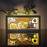 One Piece Trafalgar Law Smirking in Hat anime light box — dark room atmospheric