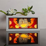 One Piece Monkey D. Luffy Smiling Portrait anime light box — lit, front view