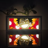 One Piece Monkey D. Luffy Smiling Portrait anime light box — dark room atmospheric