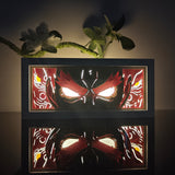 Demon Slayer Yoriichi Tsugikuni Glowing Eyes anime light box — dark room atmospheric