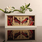 Demon Slayer Yoriichi Tsugikuni Glowing Eyes anime light box — unlit, design detail