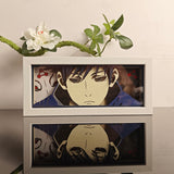 Jujutsu Kaisen Megumi Fushiguro serious face portrait anime light box — unlit, design detail
