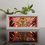 Dragon Ball Goku Black Super Saiyan Rosé anime light box — lit, front view