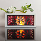 Demon Slayer Kokushibo Upper Moon One Eyes anime light box — lit, front view