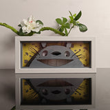 My Neighbor Totoro Totoro Grinning Face with Umbrellas anime light box — unlit, design detail