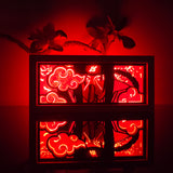 Naruto Itachi Uchiha with Akatsuki Clouds anime light box — dark room atmospheric