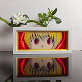 Hunter x Hunter Kurapika's Scarlet Eyes Close-Up anime light box — lit, front view