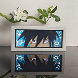 Naruto Sasuke Uchiha Rinnegan Eyes anime light box — lit, front view