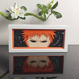 Bleach Ichigo Kurosaki intense glowing eyes anime light box — unlit, design detail
