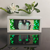 Bleach Ulquiorra Cifer with glowing green eyes anime light box — lit, front view