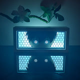 Blue Lock Yoichi Isagi intense metavision eyes anime light box — dark room atmospheric