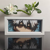 My Hero Academia Dabi face close-up anime light box — unlit, design detail