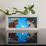 Attack on Titan Armored Titan vs Attack Titan anime light box — lit, front view
